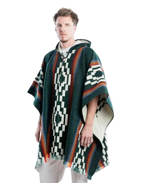 Handcrafted Mexican Poncho – Traditional Pattern Collection