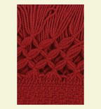 Rebozo intrincado rojo oscuro