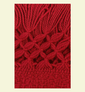 Rebosos (Bufandas) Rojos con Macramé y Borlas