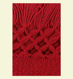 Rebosos (Bufandas) Rojos con Macramé y Borlas