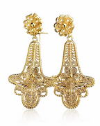 Mexican Filigree Gold Plated Earrings