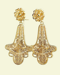 Mexican Filigree Gold Plated Earrings