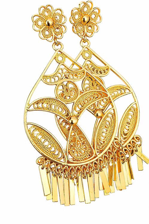 Pendientes de filigrana en forma de gota