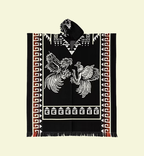 Black Handcrafted Mexican Poncho – Traditional Pattern Collection